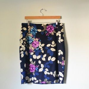 Ann Taylor floral pencil skirt